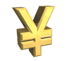 Obraz premium simbolo dello yen a fondo bianco