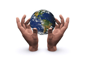 hands holding earth