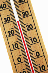 abstract wood thermometer