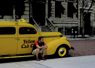 taxi - yellow - usa - taxi driver