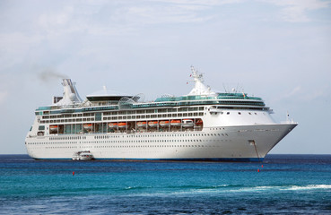 large cruise ship side view