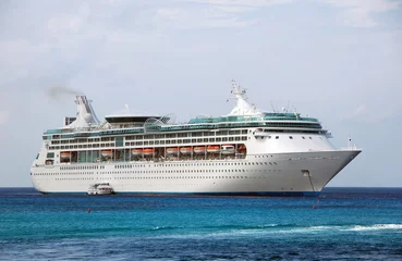 Zelfklevend Fotobehang large cruise ship side view © icholakov