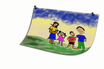 Obraz premium happy ideal family