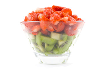 green and red - kiwi and strawberries