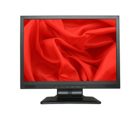 wide lcd screen with satin wallpaper