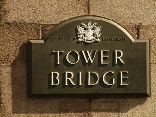 tower bridge sign
