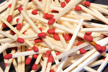 piles of match sticks
