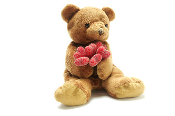 teddy bear in love