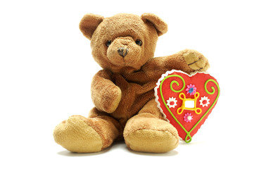 teddy bear with big sweet heart