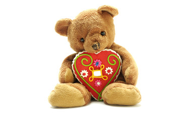 teddy bear with big sweet heart