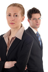 businesswoman and businessman