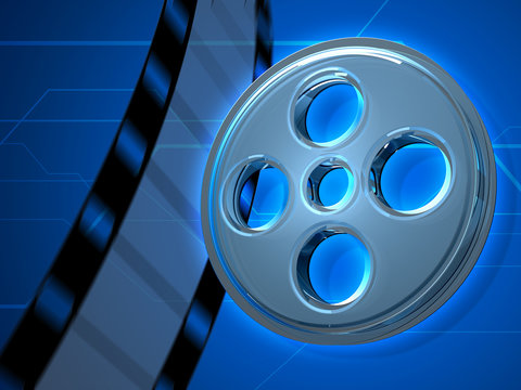 glass movie tape 3d background