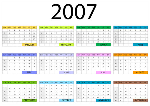 2007 calendar