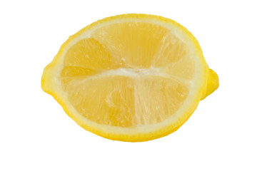 lemon half on white