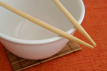 bowl and chopsticks