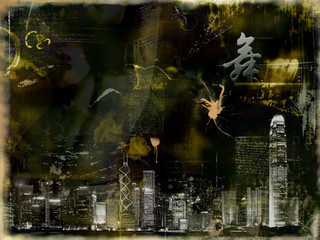 abstract photomontage background