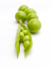green peas and plum