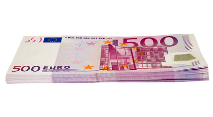 500 euro banknotes heap