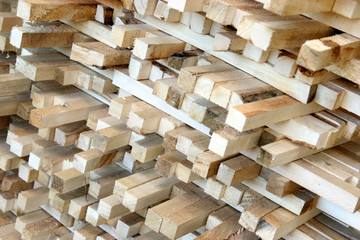 timber in sawmill