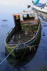 abandoned boat