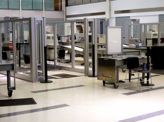 security screening point at airport
