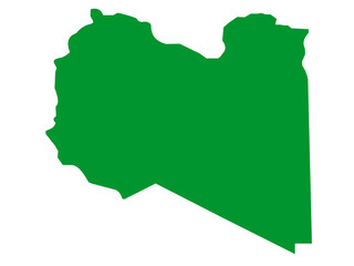 map of libya and libyan flag illustration