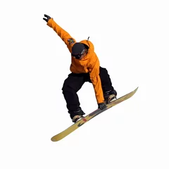 Afwasbaar fotobehang saut snowboard © philippe Devanne