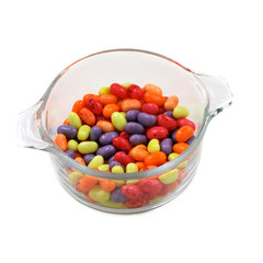 jellybeans in glass bowl