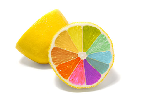 coloured lemon