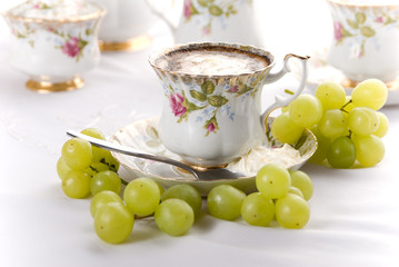 coffee and grapes