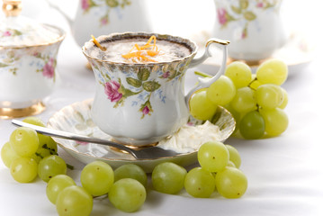 coffee and grapes