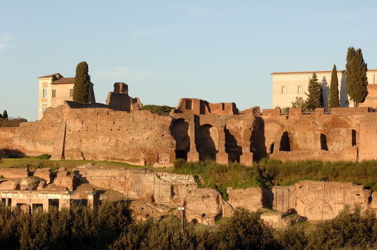 veduta del palatino a roma