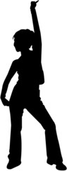 dancing girl silhuette