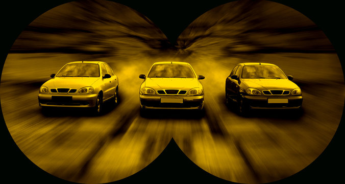 high speed of cars on road