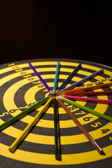 Obraz premium targets and crayons