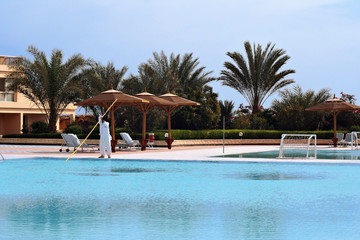summer pool in resort