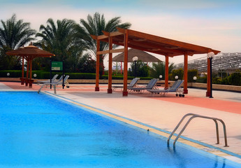 relax pool in resort