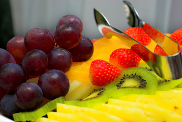 fruits on the plate