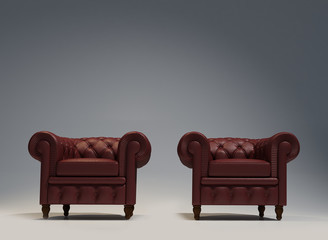 club duo cuir marron