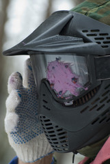 player in paintball.