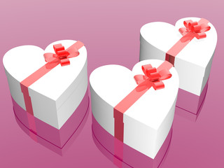 gift box in heart shape series