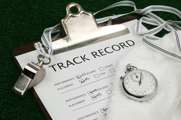 track record close-up