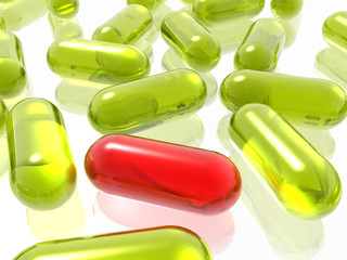 red and yellow pills