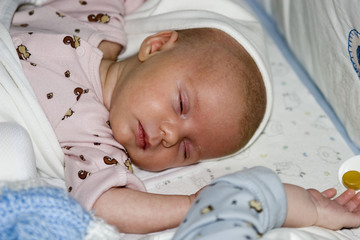 Naklejka premium baby girl sleeping