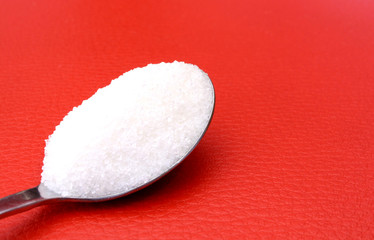sugar on spoon