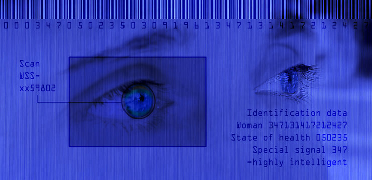identification data - woman - intelligent - scan