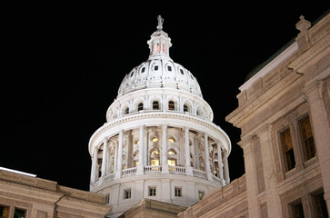 state capitol building at night in downtown austin, texas - 2235568