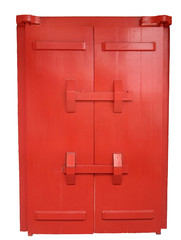 heavy red door