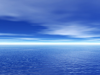 Fototapeta na wymiar ocean and blue sky