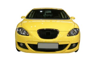 luxury yellow car